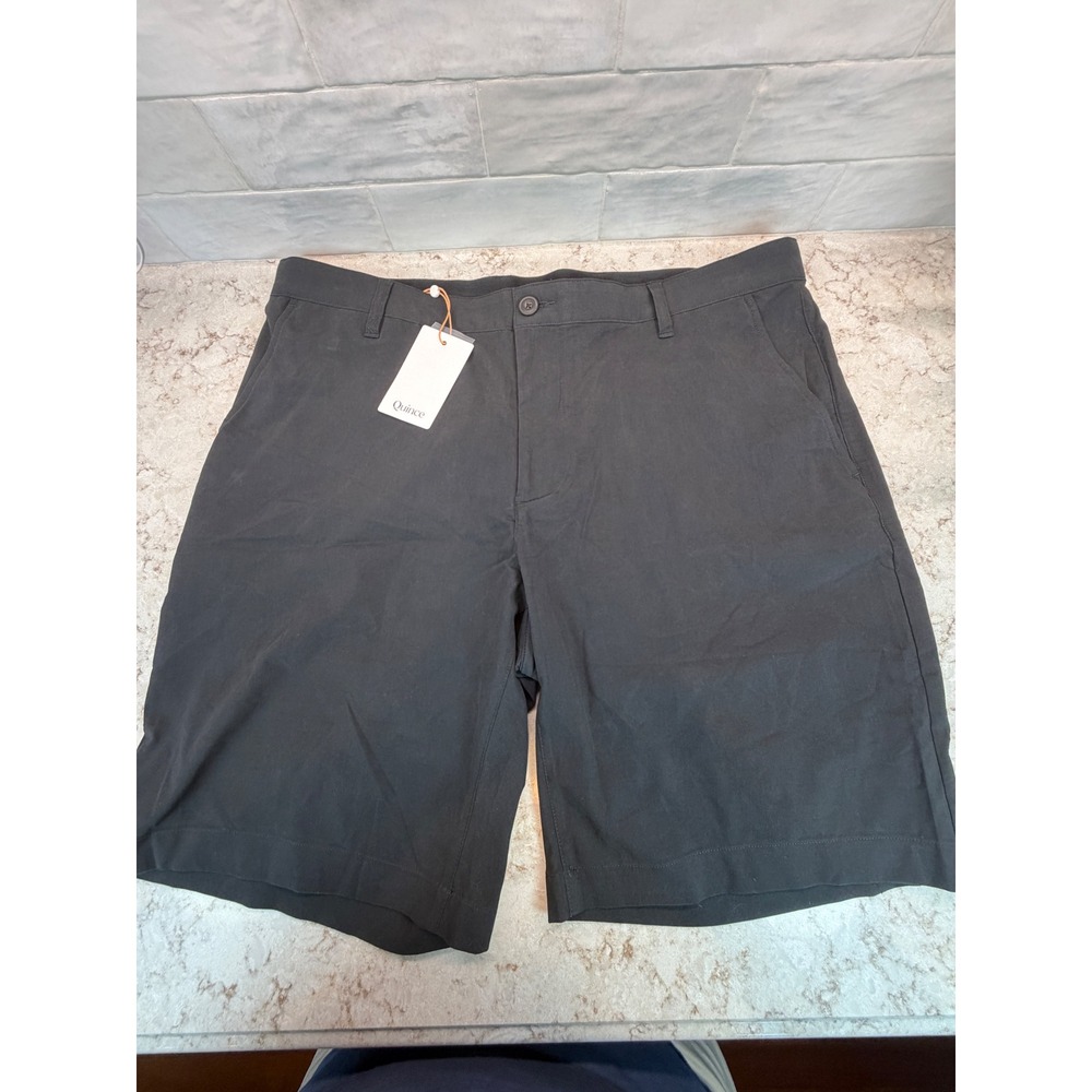 Quince Mens Performance Chino Shorts Black Size 36 NWT
